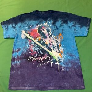 Jimmy Hendrix Splatter Tie Dye Shirt Mens Sz L